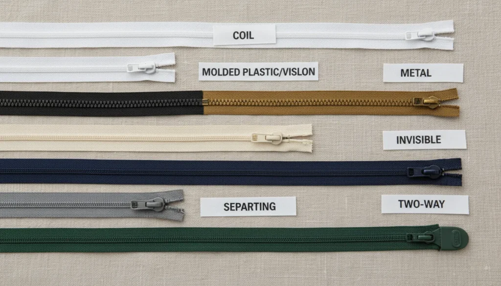 7 Zippers Compared: Which Type Fits Your Sewing Project?